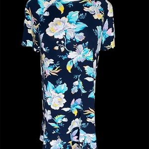 Ann Taylor Women’s Floral Trumpet Hem Dress Size Large